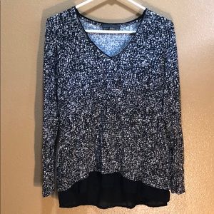 Rose and Olive Soft Cotton and Chiffon Long Sleeve